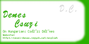 denes csuzi business card